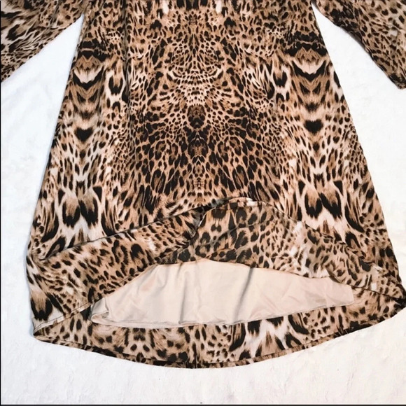 Everly Tiger Animal Print Tent Long Sleeve Dress S - Picture 6 of 10